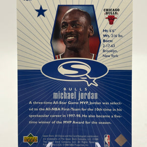 1998-99 Upper Deck Choice Michael Jordan Starquest Blue Insert Card #SQ30 FRENLY BRICKS - Open 7 Days