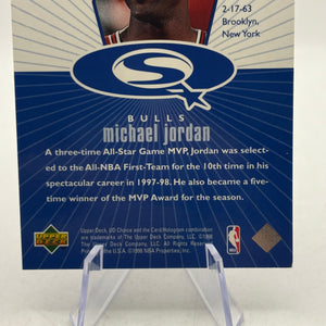 1998-99 Upper Deck Choice Michael Jordan Starquest Blue Insert Card #SQ30 FRENLY BRICKS - Open 7 Days