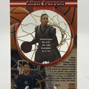 Allen Iverson Pacific Crown Collection Card #JB-6 Rookie Card FRENLY BRICKS - Open 7 Days
