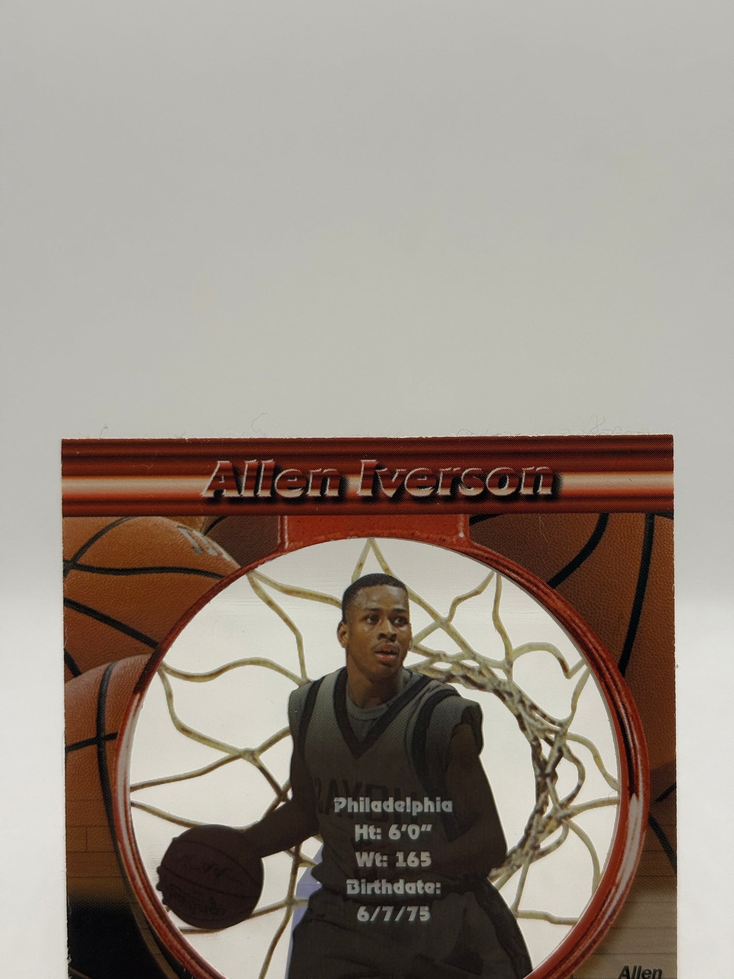 Allen Iverson Pacific Crown Collection Card #JB-6 Rookie Card FRENLY BRICKS - Open 7 Days
