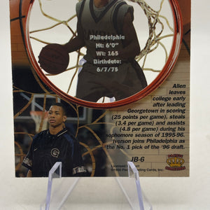 Allen Iverson Pacific Crown Collection Card #JB-6 Rookie Card FRENLY BRICKS - Open 7 Days