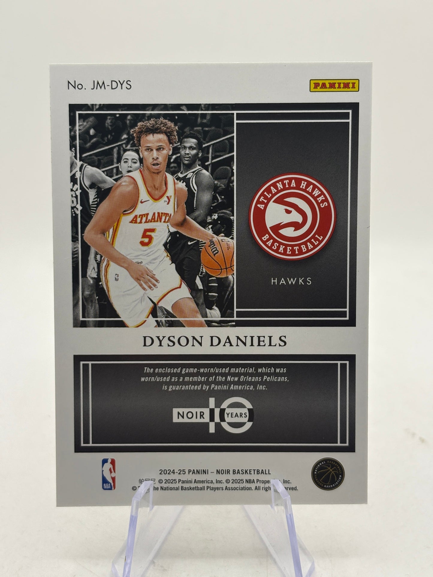 2024-25 Panini Noir Basketball - Dyson Daniels #JM-DYS Patch /99 MISCUT FRENLY BRICKS - Open 7 Days