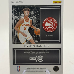 2024-25 Panini Noir Basketball - Dyson Daniels #JM-DYS Patch /99 MISCUT FRENLY BRICKS - Open 7 Days