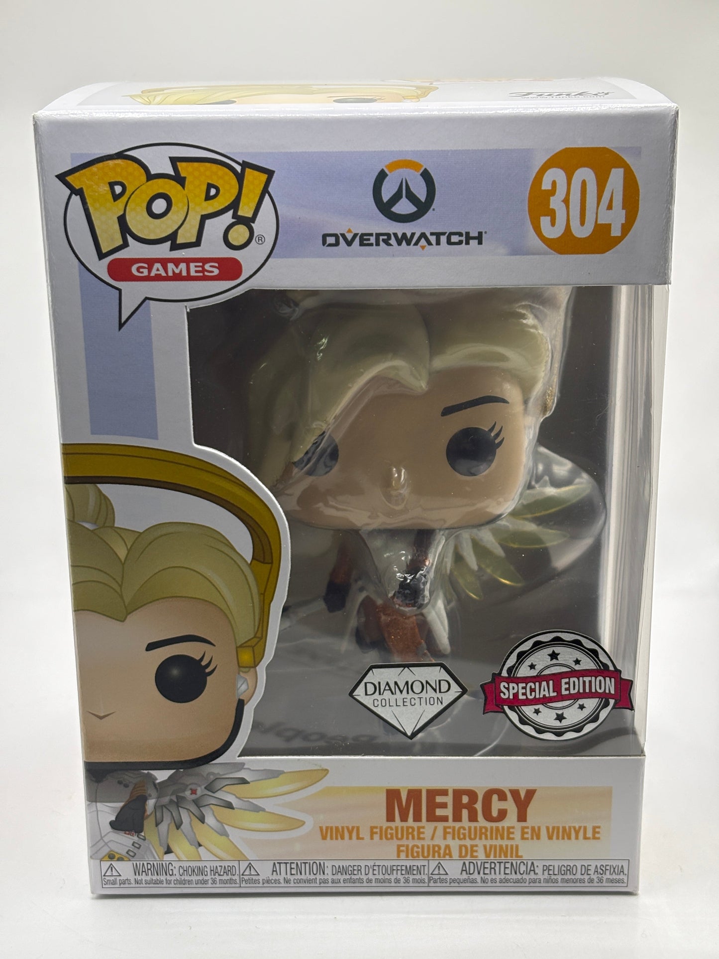 Funko POP! Games Overwatch #304 Mercy Diamond Special Edition Vinyl Figure FRENLY BRICKS - Open 7 Days