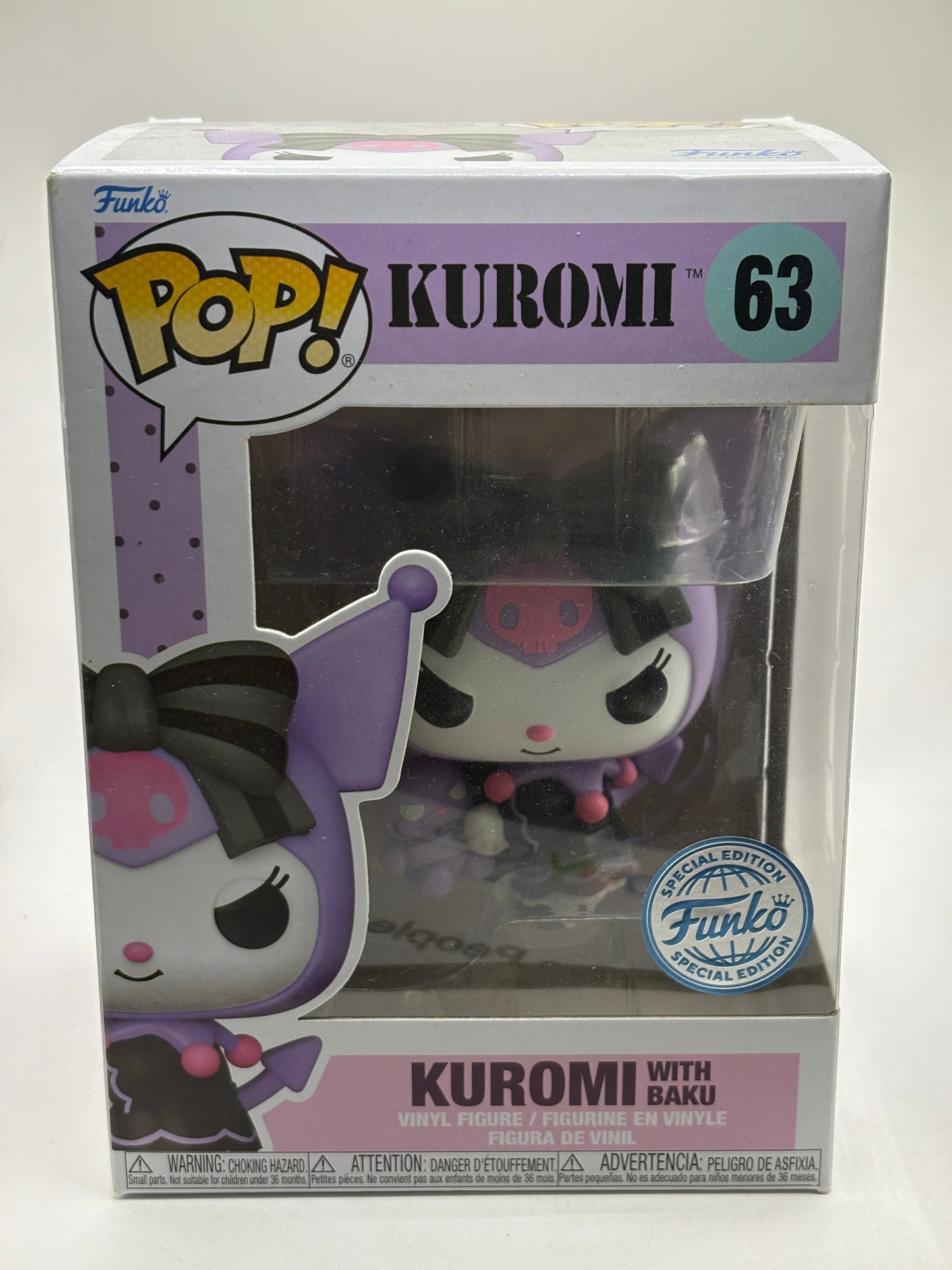 Funko POP! Kuromi #63 Kuromi with Baku Special Edition Vinyl Figure FRENLY BRICKS - Open 7 Days