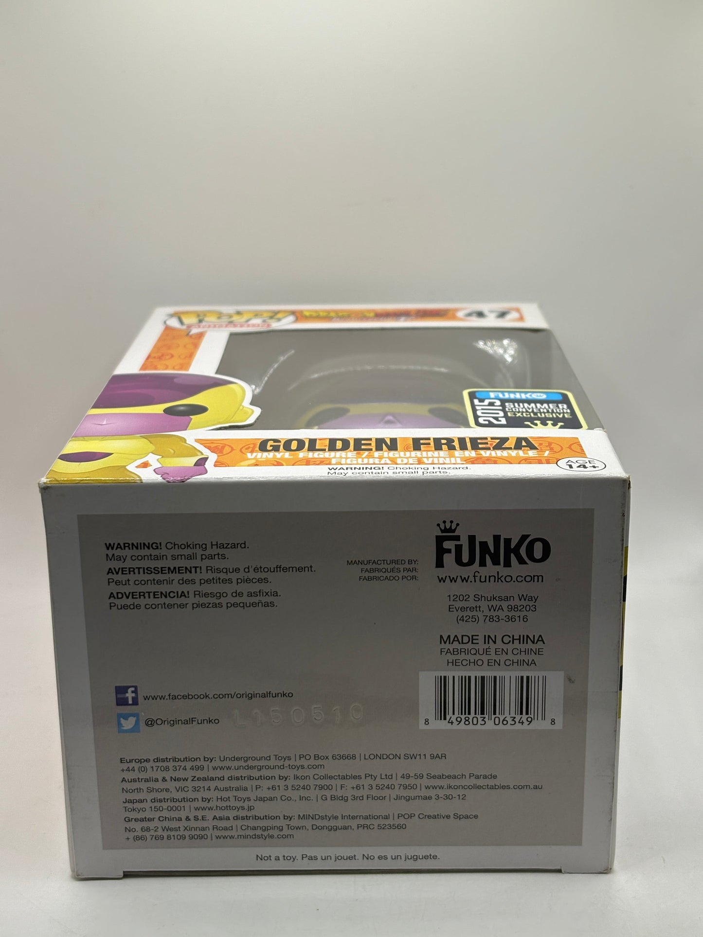 Funko POP! Animation Dragon Ball Resurrection F #47 Golden Frieza 2015 Summer FRENLY BRICKS - Open 7 Days