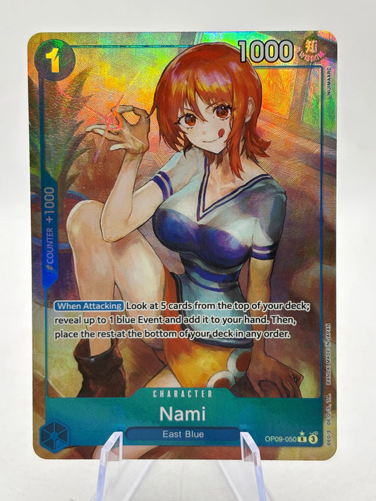 One Piece TCG OP09 - Nami OP09-050 Rare Alt Art Nm FRENLY BRICKS - Open 7 Days