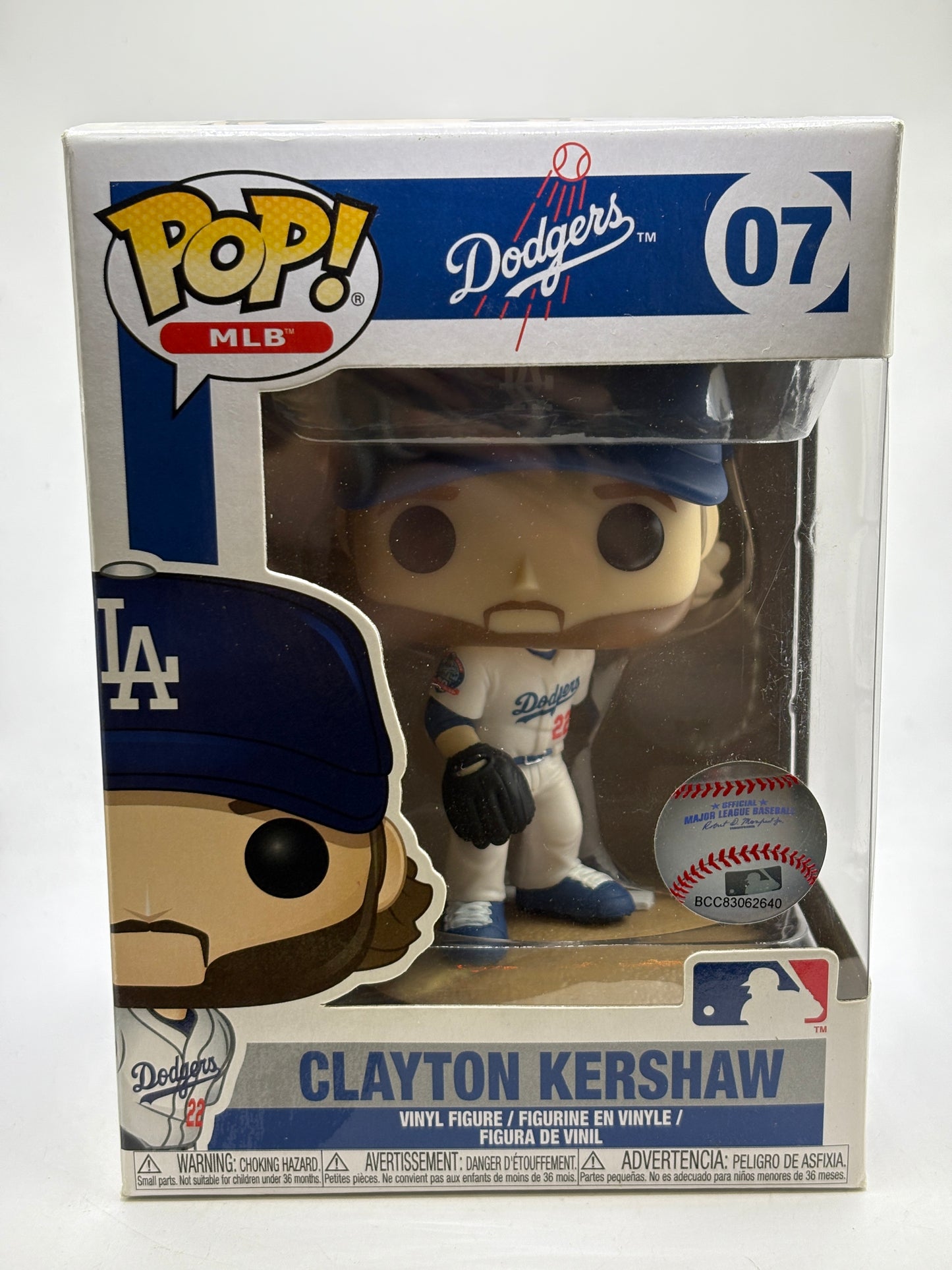 Funko POP! MLB Dodgers #07 Clayton Kershaw Vinyl Figure