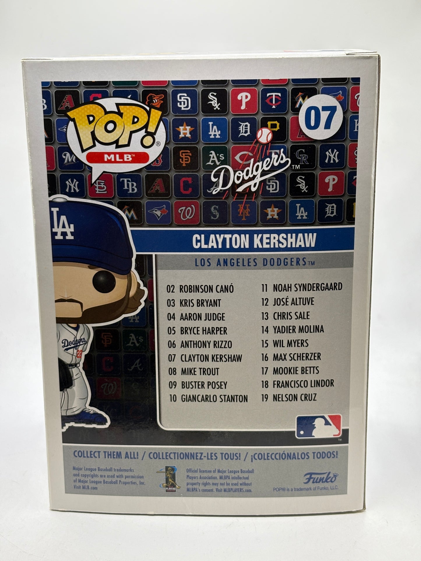 Funko POP! MLB Dodgers #07 Clayton Kershaw Vinyl Figure