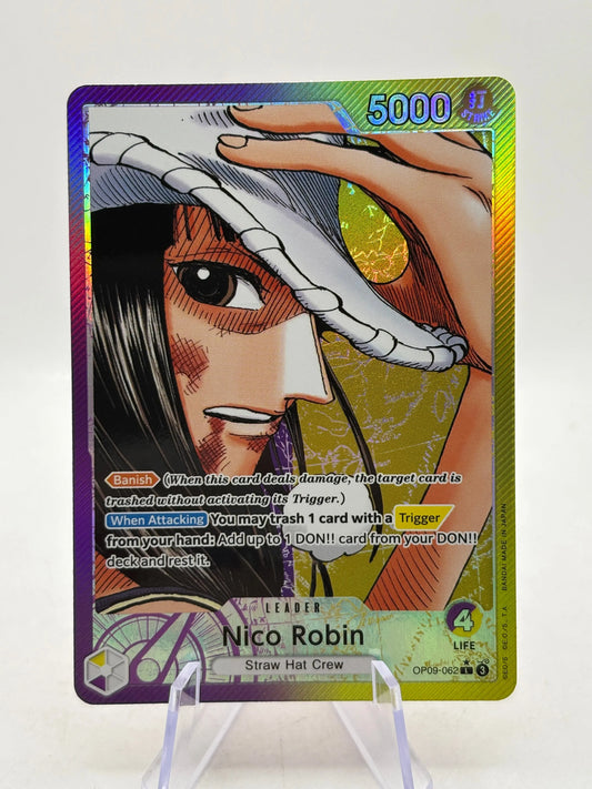 One Piece TCG OP09 - Nico Robin OP09-062 Leader Alternate Art NM FRENLY BRICKS - Open 7 Days