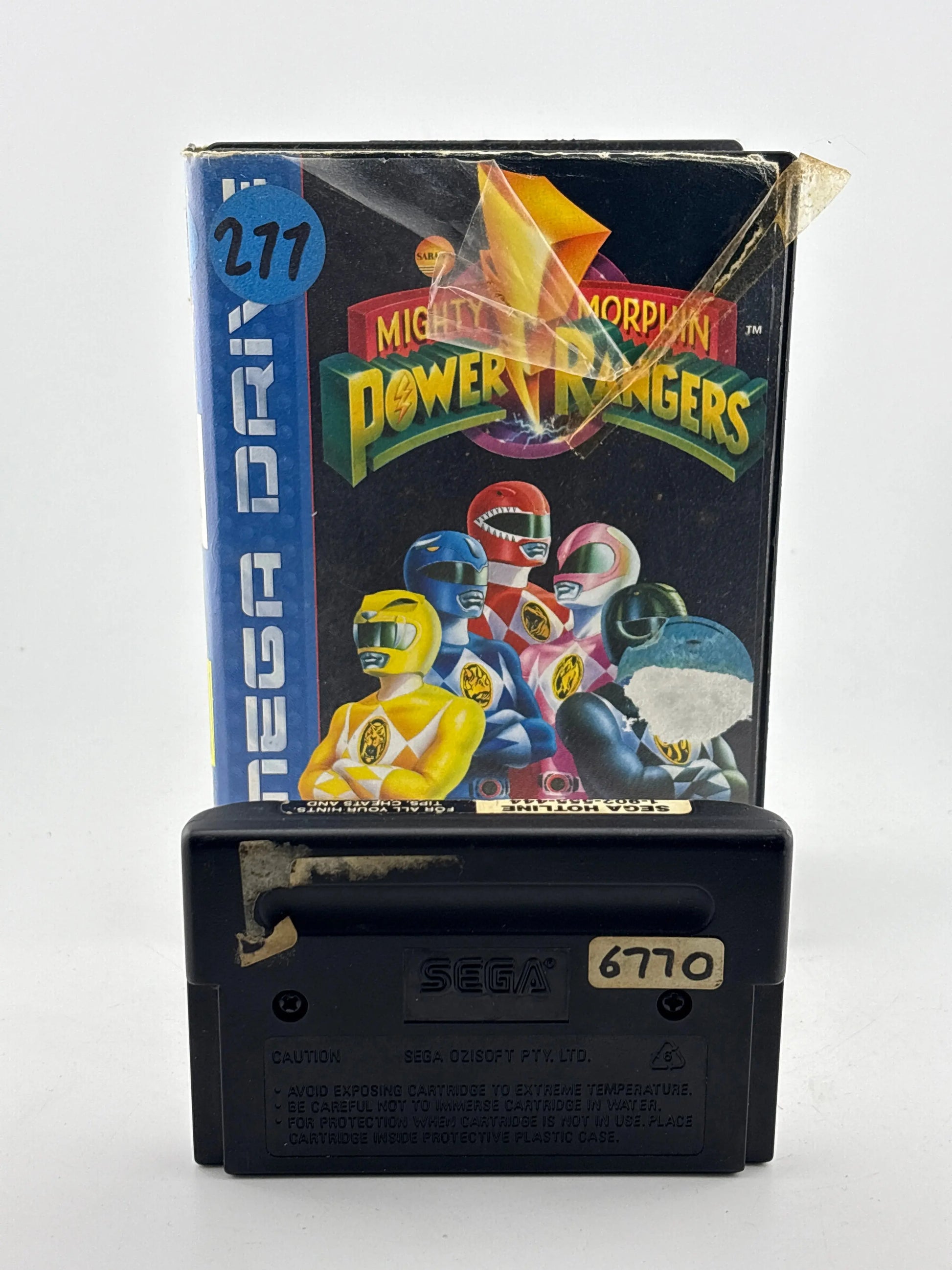 Sega Mega Drive Mighty Morphin Power Rangers Game FRENLY BRICKS - Open 7 Days