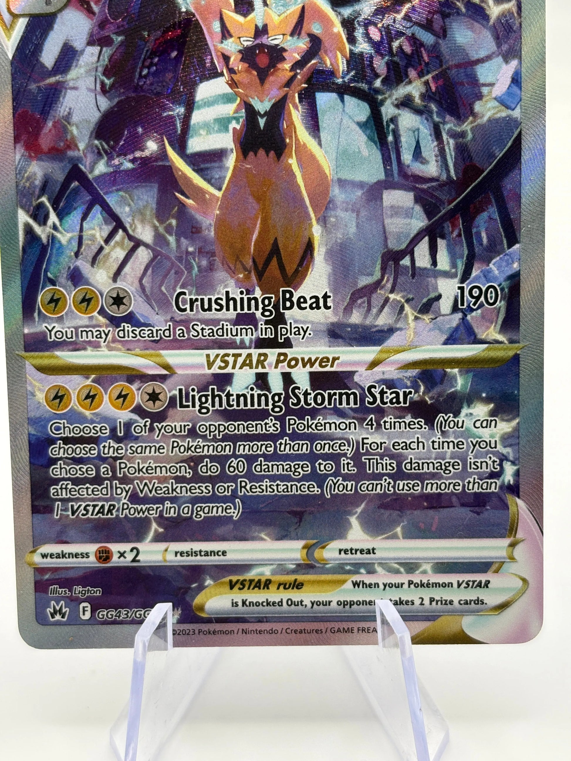 Pokemon TCG Crown Zenith - Zeraora VSTAR GG43/GG70 NM FRENLY BRICKS - Open 7 Days