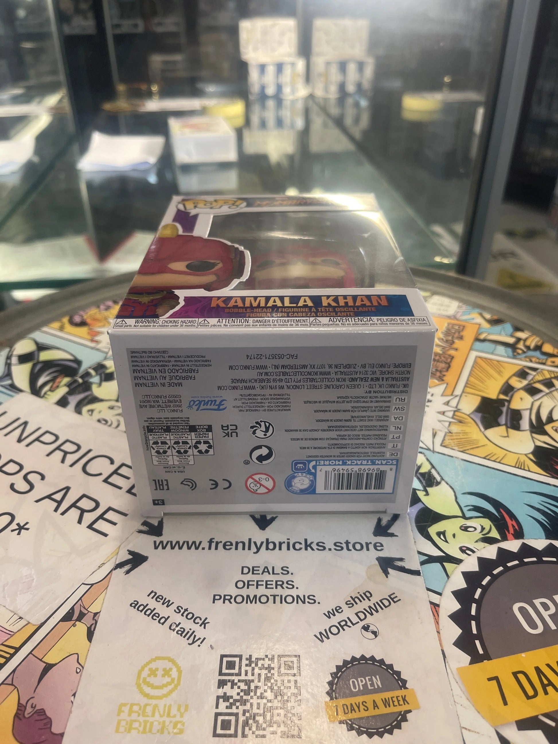 Funko POP Marvel Ms Marvel #1078 Kamala Khan FRENLY BRICKS - Open 7 Days