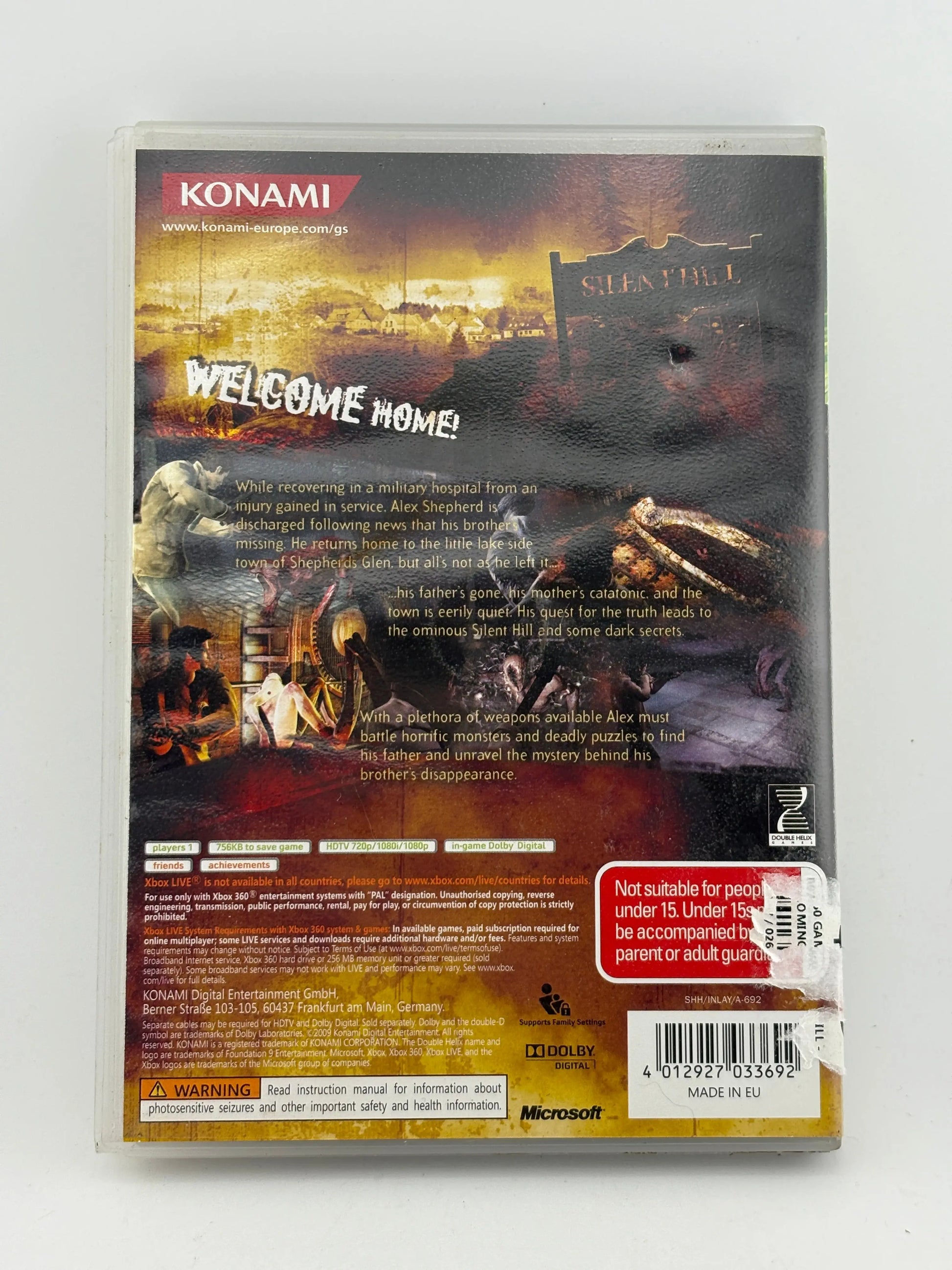 Xbox 360 Video Game - Silent Hill Homecoming Video Game with Manual FRENLY BRICKS - Open 7 Days