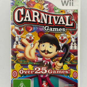 2007 Nintendo Wii - Carnival Games Complete with Manual FRENLY BRICKS - Open 7 Days