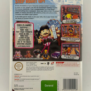 2007 Nintendo Wii - Carnival Games Complete with Manual FRENLY BRICKS - Open 7 Days