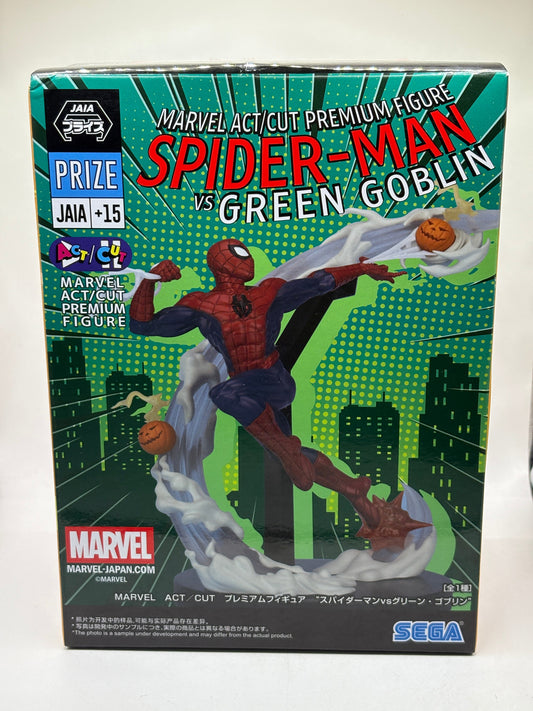 MARVEL ACT/CUT Premium Figure Spider-Man vs. Green Goblin SEGA JAPAN NEW FRENLY BRICKS - Open 7 Days