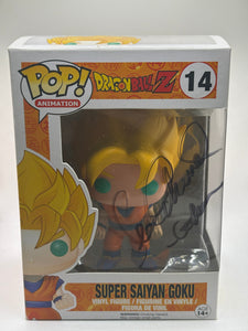 Funko POP! Animation Dragon Ball Z #14 Super Saiyan Goku Signed Sean No COA