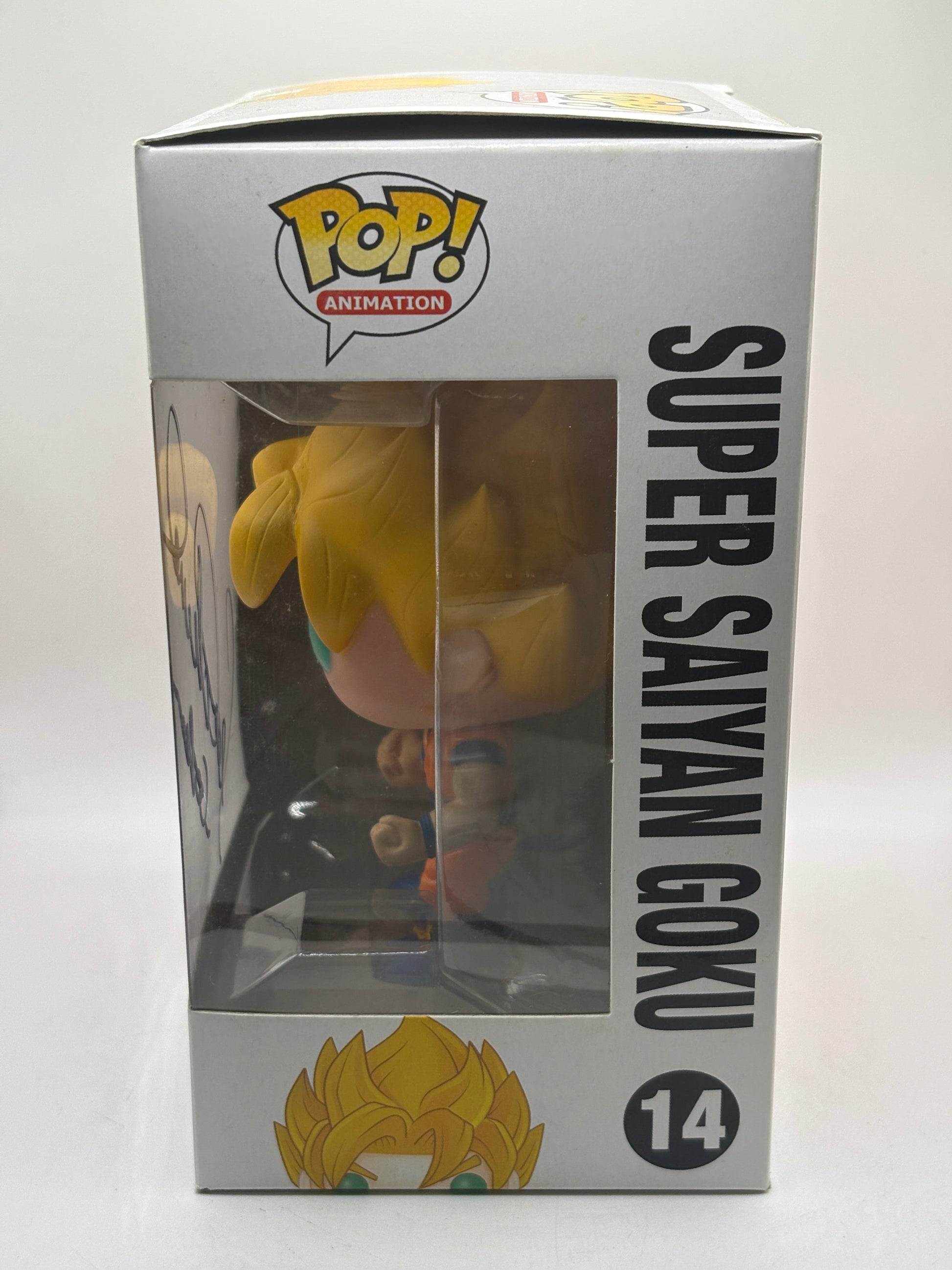 Funko POP! Animation Dragon Ball Z #14 Super Saiyan Goku Signed Sean No COA FRENLY BRICKS - Open 7 Days
