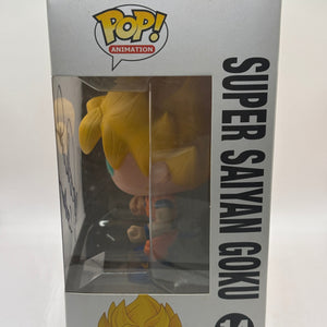 Funko POP! Animation Dragon Ball Z #14 Super Saiyan Goku Signed Sean No COA FRENLY BRICKS - Open 7 Days