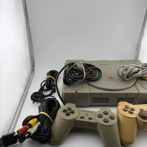 Original PlayStation One Console with 2 Controllers and Cabels (Power Tested Turns On) FRENLY BRICKS - Open 7 Days
