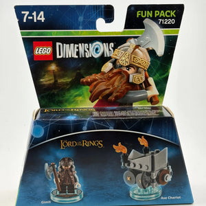 Lego Dimensions Fun Pack 71220 Lord of the Rings Gimli & Axe Chariot New Sealed FRENLY BRICKS - Open 7 Days