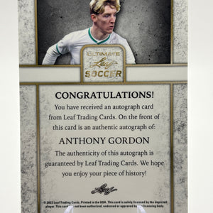 2022 Leaf Ultimate Soccer Anthony Gordon Rookie RC Auto #/18 FRENLY BRICKS - Open 7 Days