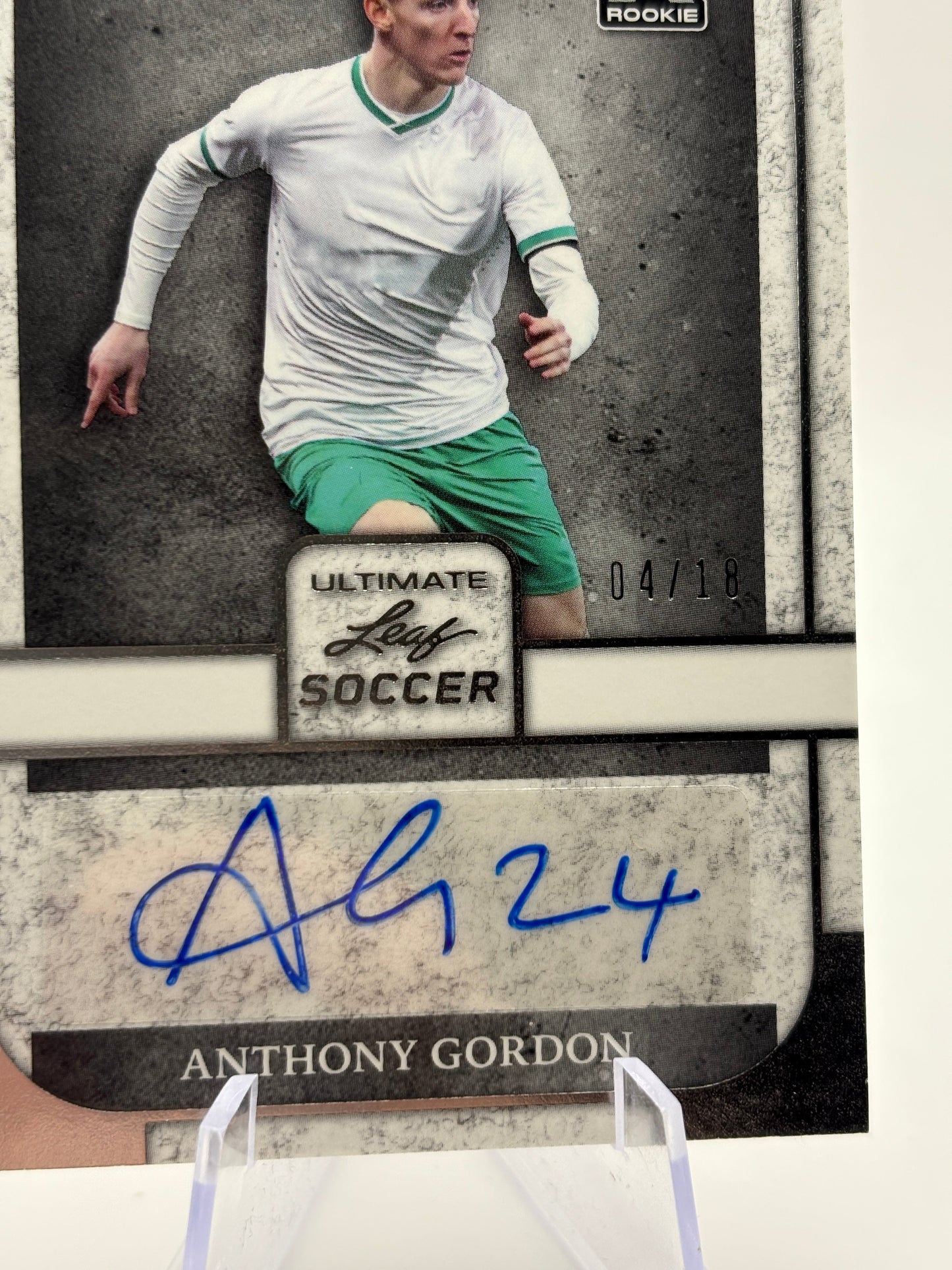 2022 Leaf Ultimate Soccer Anthony Gordon Rookie RC Auto #/18 FRENLY BRICKS - Open 7 Days