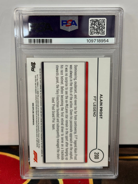2024 Topps Chrome F1 Alain Prost Aqua Sonar Refractor /150 PSA 9 POP: 1 FRENLY BRICKS - Open 7 Days