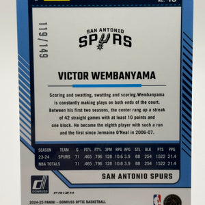 2024 DONRUSS OPTIC VICTOR WEMBANYAMA LIME GREEN /149 FRENLY BRICKS - Open 7 Days
