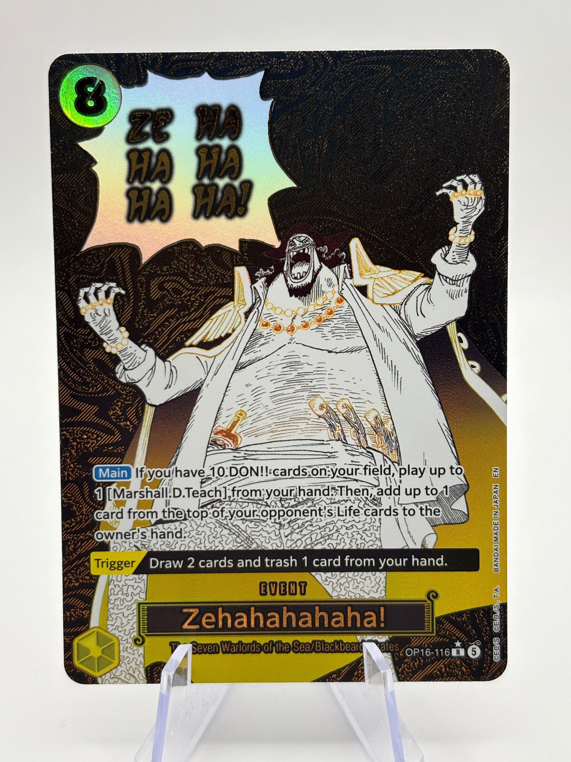 One Piece The Time Of Battle Zehahahahaha! OP16-116 R Alt Art English FRENLY BRICKS - Open 7 Days image 1