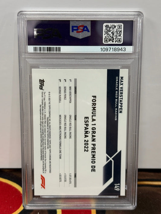 2023 Topps Chrome F1 Max Verstappen Purple Refractor /399 PSA 9 POP: 2 FRENLY BRICKS - Open 7 Days