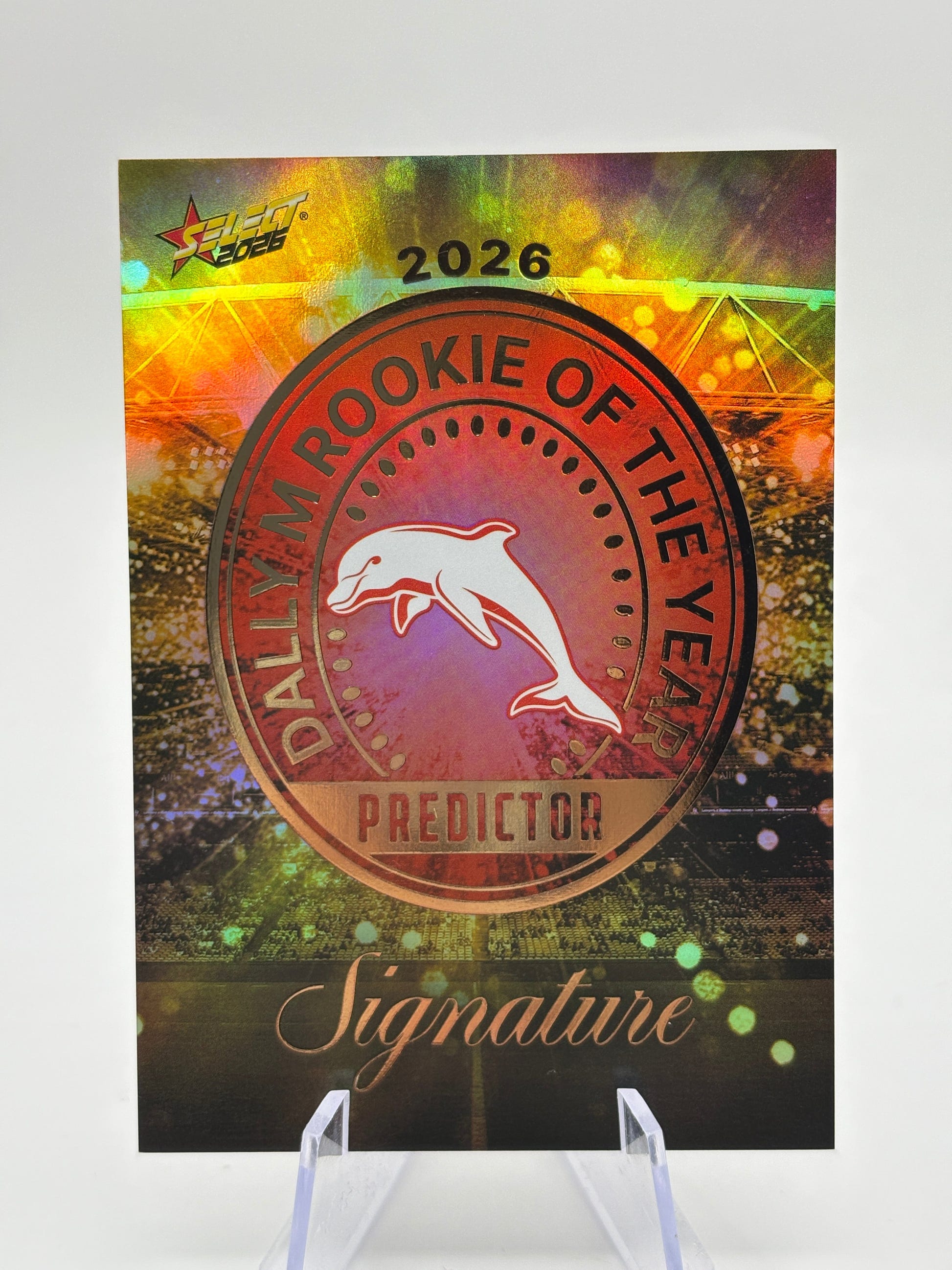 2026 SELECT NRL HEROES DALLY M ROOKIE OF THE YEAR PREDICTOR - DOLPHINS /230 FRENLY BRICKS - Open 7 Days image 1