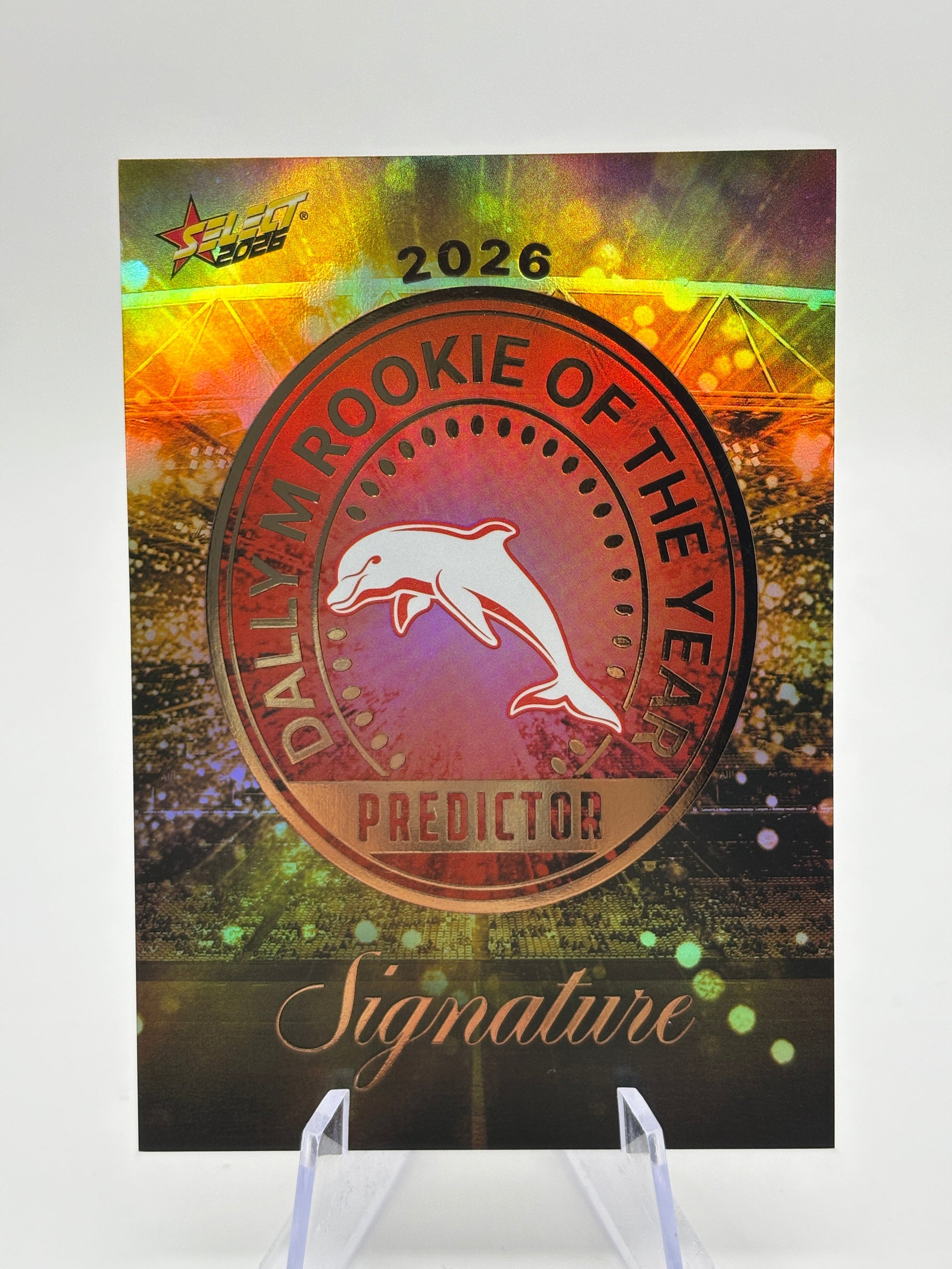 2026 SELECT NRL HEROES DALLY M ROOKIE OF THE YEAR PREDICTOR - DOLPHINS /230 FRENLY BRICKS - Open 7 Days