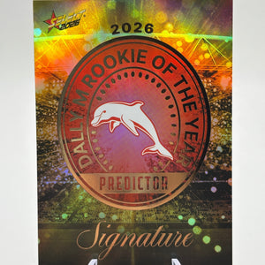 2026 SELECT NRL HEROES DALLY M ROOKIE OF THE YEAR PREDICTOR - DOLPHINS /230 FRENLY BRICKS - Open 7 Days