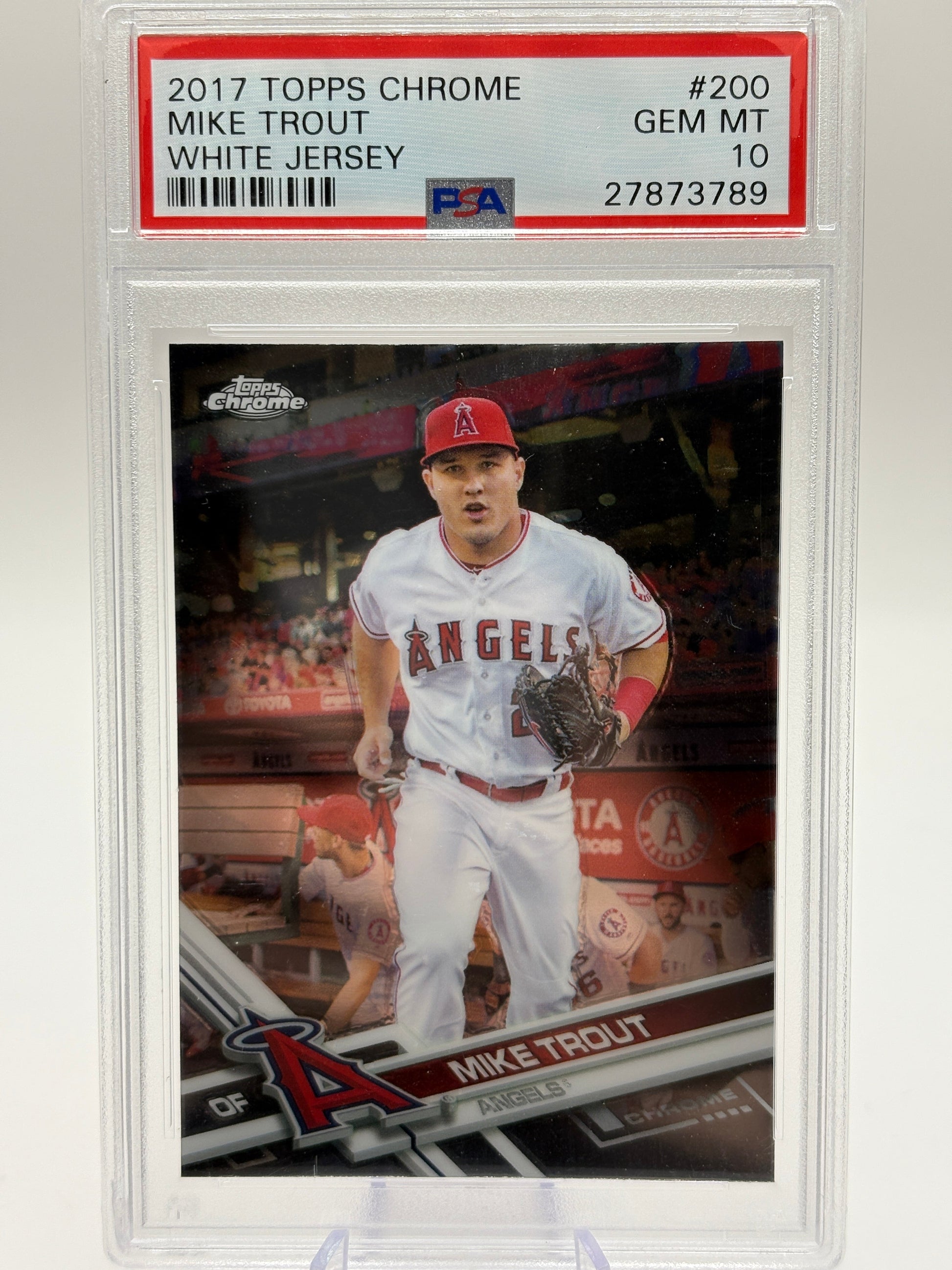 2017 Topps Chrome -  #200 Mike Trout PSA 10 MINT FRENLY BRICKS - Open 7 Days