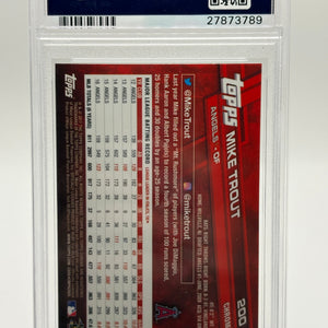 2017 Topps Chrome -  #200 Mike Trout PSA 10 MINT FRENLY BRICKS - Open 7 Days