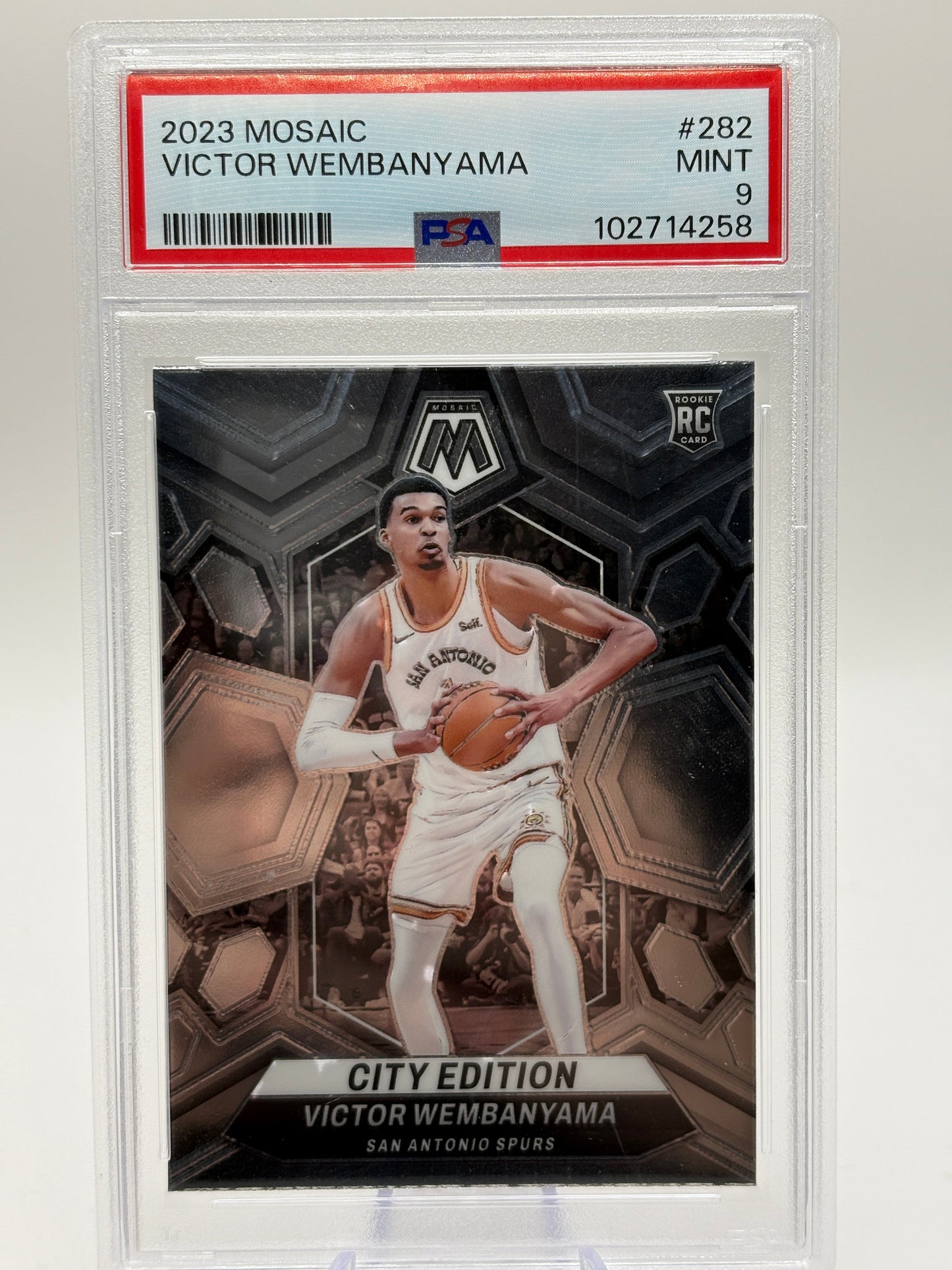 2023-24 Panini Mosaic Victor Wembanyama #282 PSA 9 FRENLY BRICKS - Open 7 Days