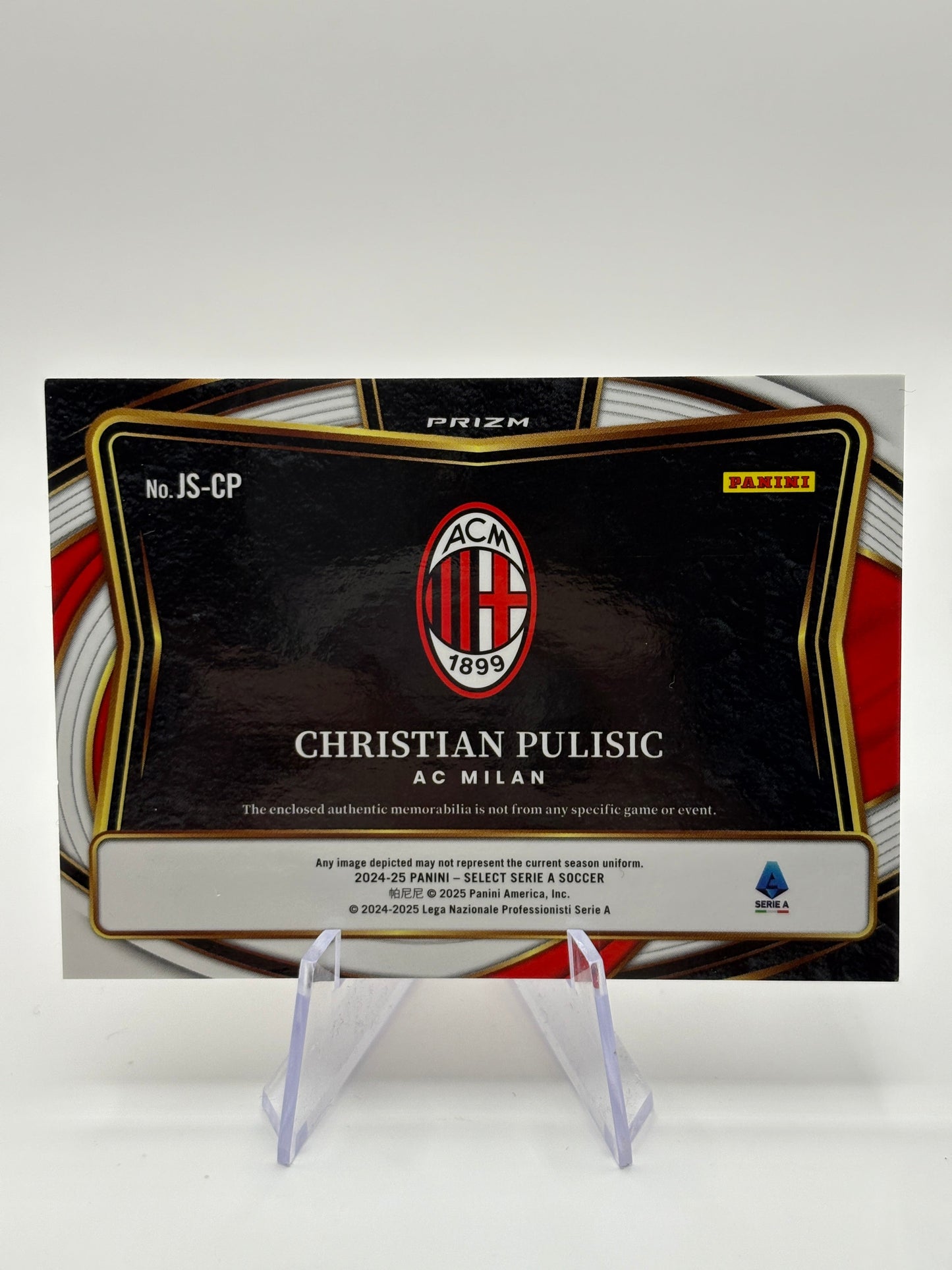 Christian Pulisic Patch AC Milan 2024-25 Panini Select Serie A Soccer USA FRENLY BRICKS - Open 7 Days
