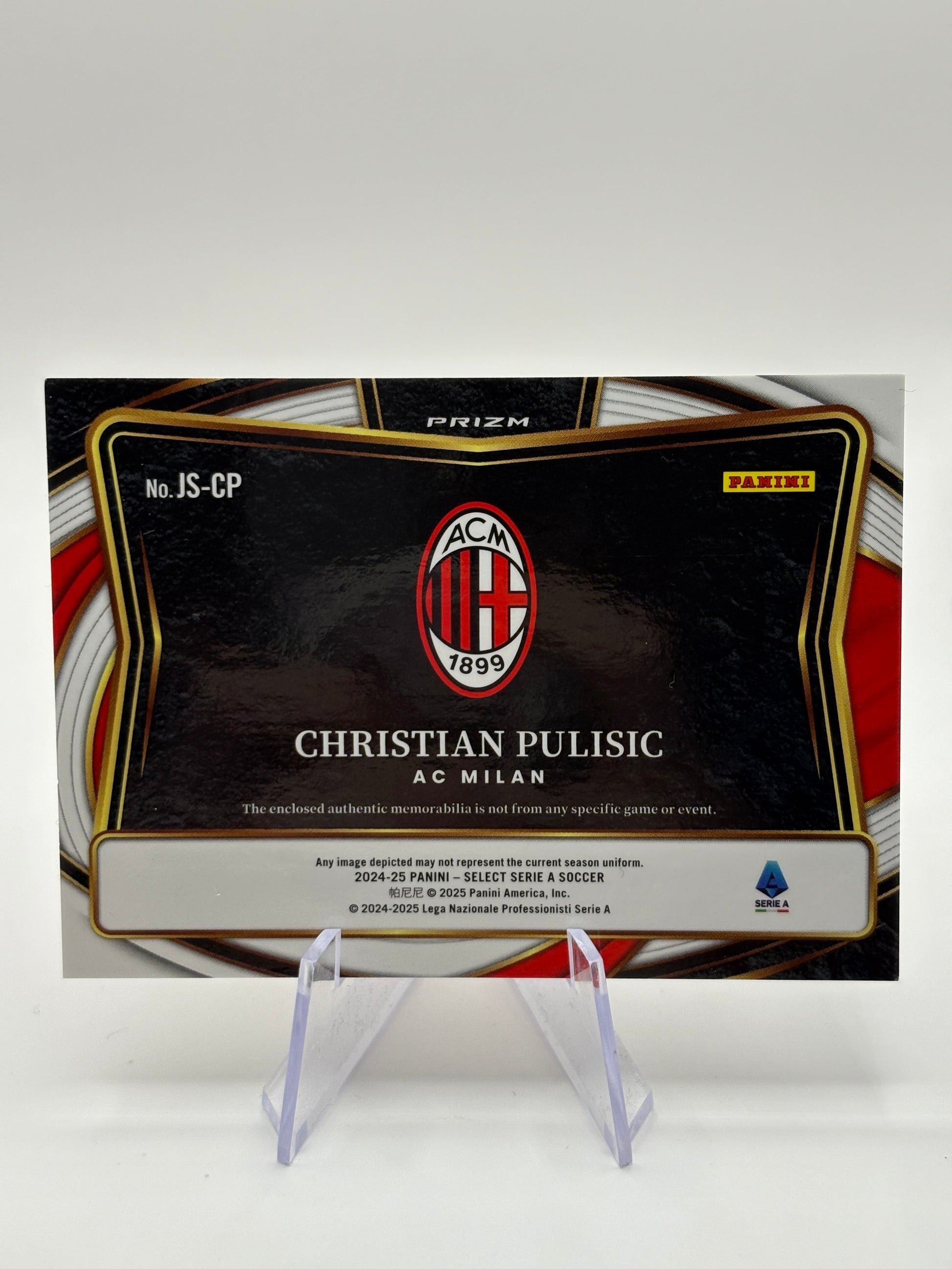 Christian Pulisic Patch AC Milan 2024-25 Panini Select Serie A Soccer USA FRENLY BRICKS - Open 7 Days