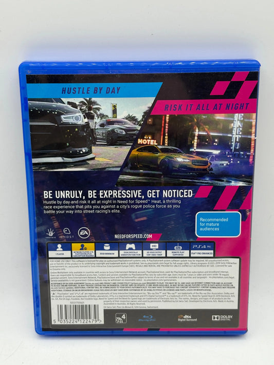 Sony Playstation 4 Need for Speed Heat Video Game with Manual FRENLY BRICKS - Open 7 Days