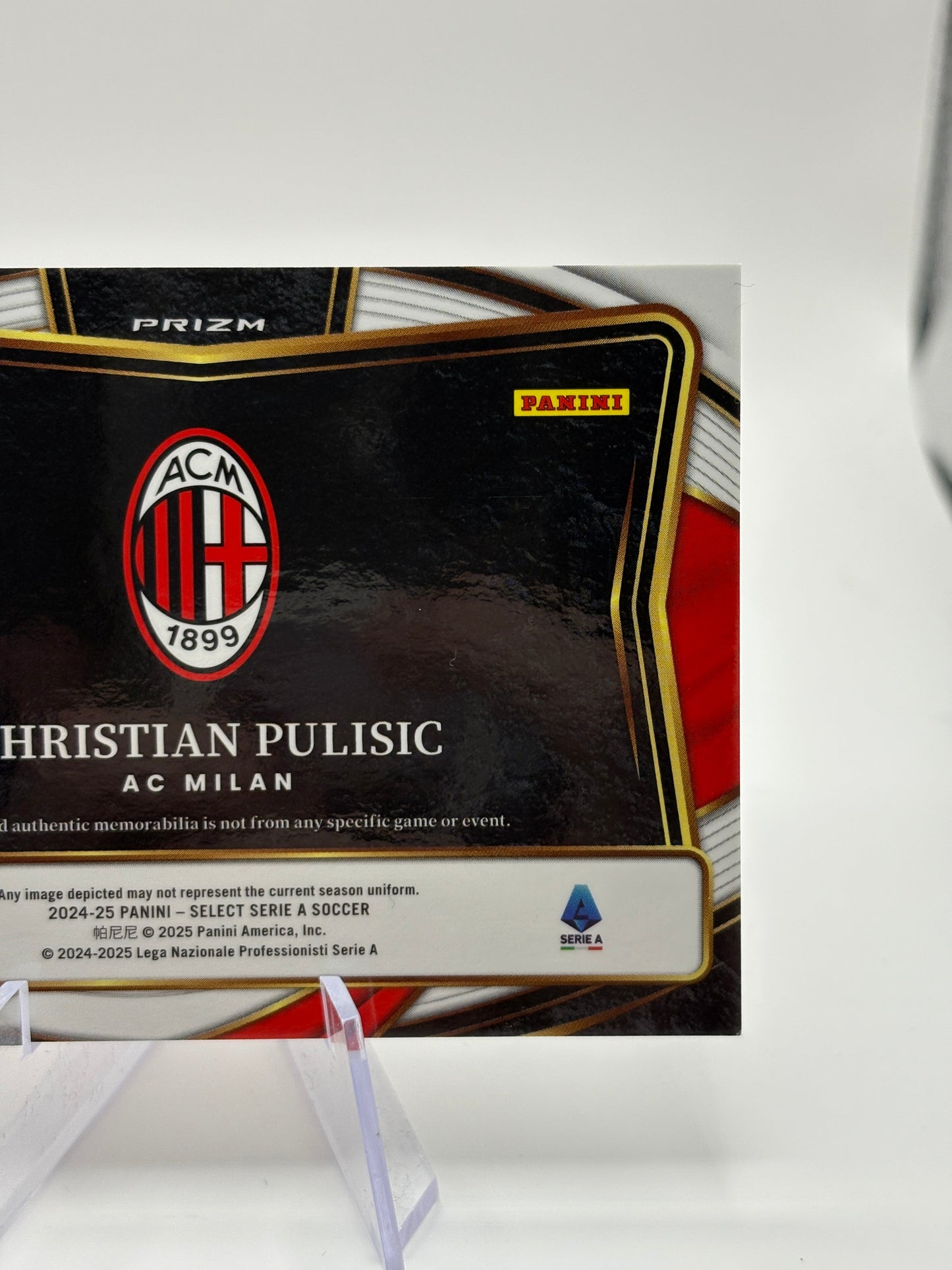 Christian Pulisic Patch AC Milan 2024-25 Panini Select Serie A Soccer USA FRENLY BRICKS - Open 7 Days