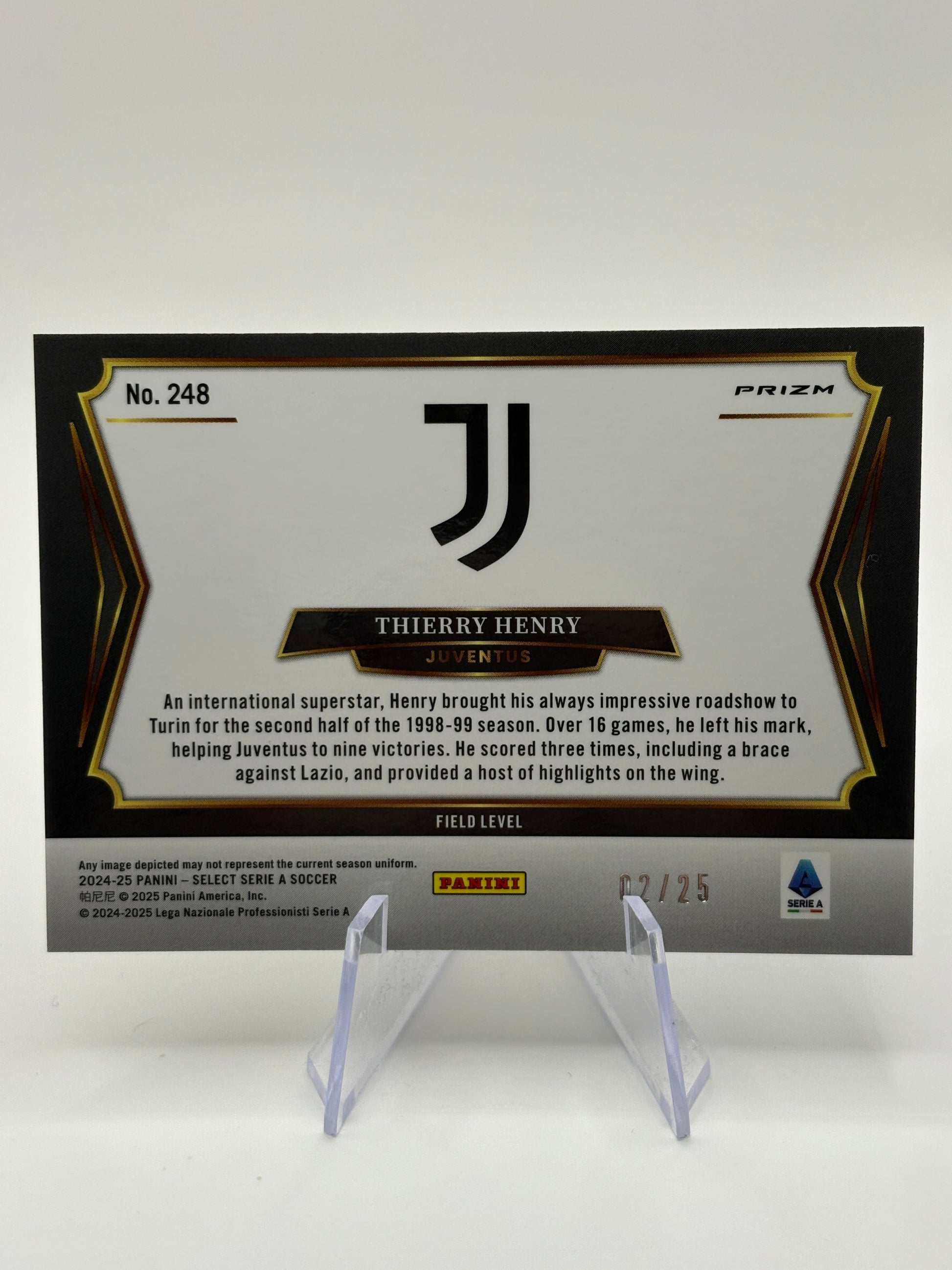 2024-25 Panini Select Serie A Thierry Henry #248 Multi Color Prizm /25 FRENLY BRICKS - Open 7 Days