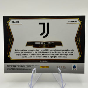 2024-25 Panini Select Serie A Thierry Henry #248 Multi Color Prizm /25 FRENLY BRICKS - Open 7 Days