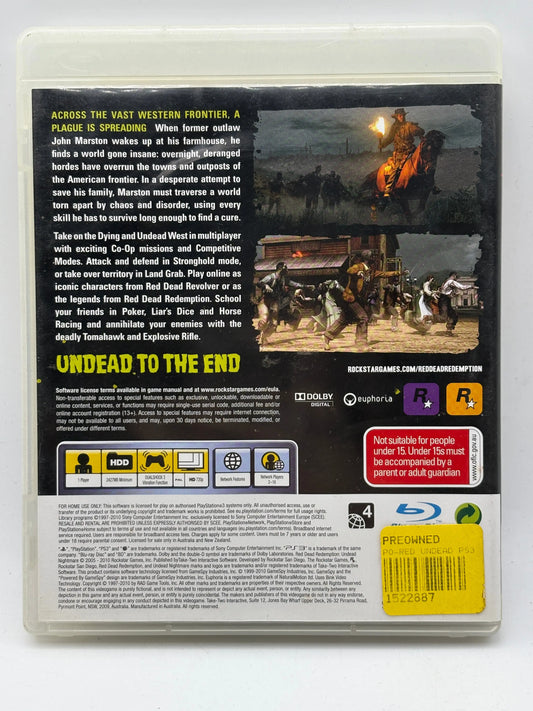 Playstation 3 Red Dead Redemption Undead Nightmare Video Game with Manual FRENLY BRICKS - Open 7 Days