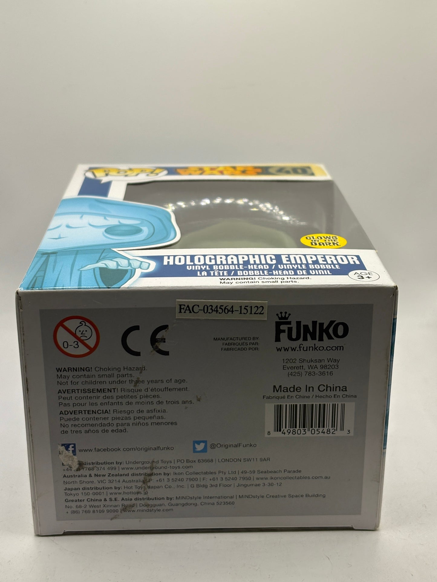 Funko POP! Star Wars #40 Holographic Emperor Glow Vinyl Bobble-Head FRENLY BRICKS - Open 7 Days