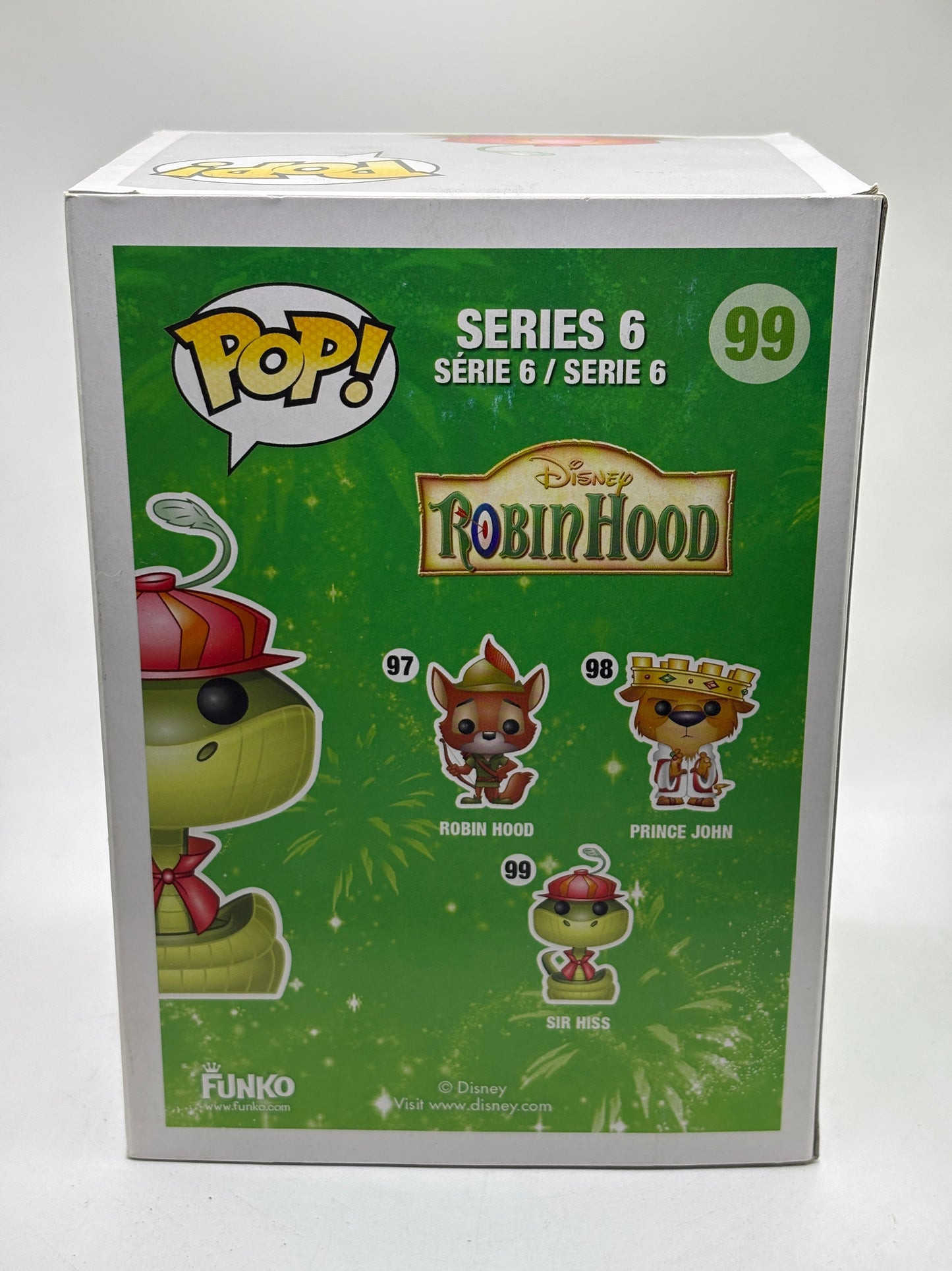 Funko POP! Disney Robin Hood #99 Sir Hiss Vinyl Figure FRENLY BRICKS - Open 7 Days