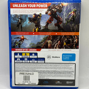 Sony Playstation 4 Anthem Video Game with Manual FRENLY BRICKS - Open 7 Days