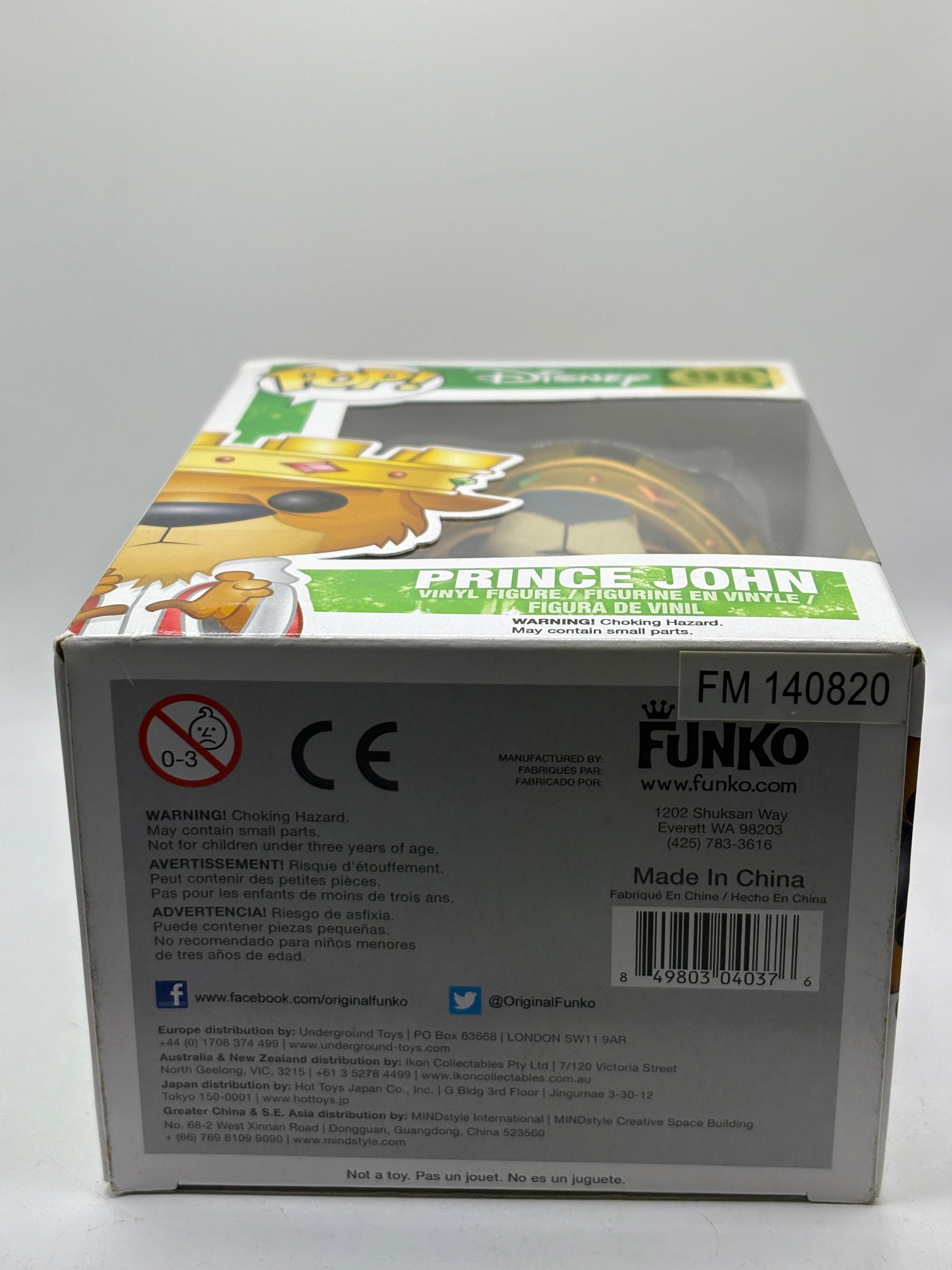 Funko POP! Disney #98 Prince John Vinyl Figure FRENLY BRICKS - Open 7 Days