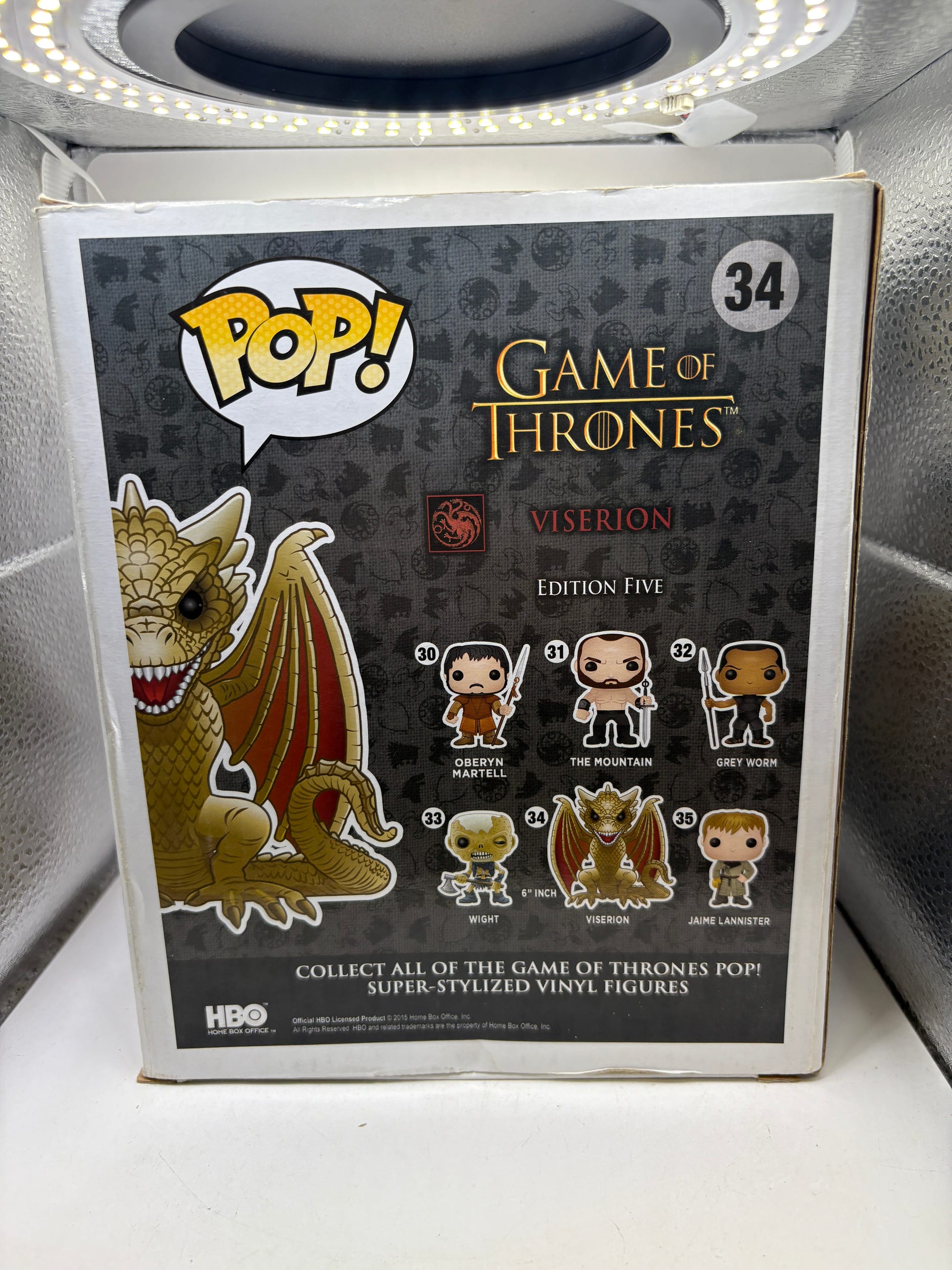 Funko POP! Game of Thrones #34 Viserion Vinyl Figure Box DMG image 3